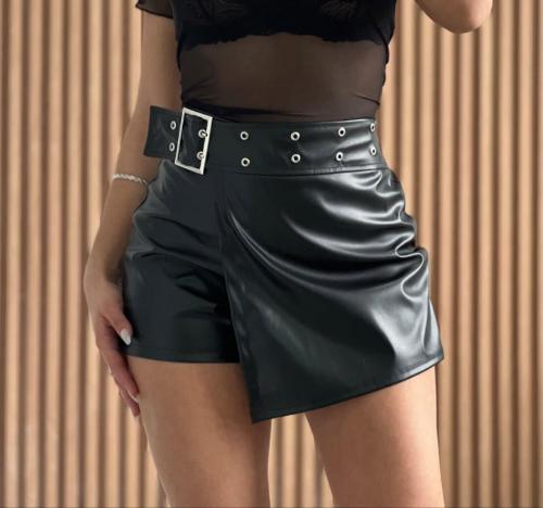 Short Pollera Engomada con Cinto Regulable