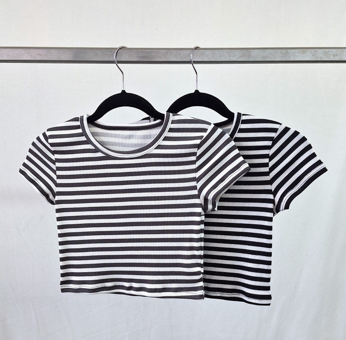 Remera Top Cuello u Rayado Cebra Morley Soft - Imagen 3