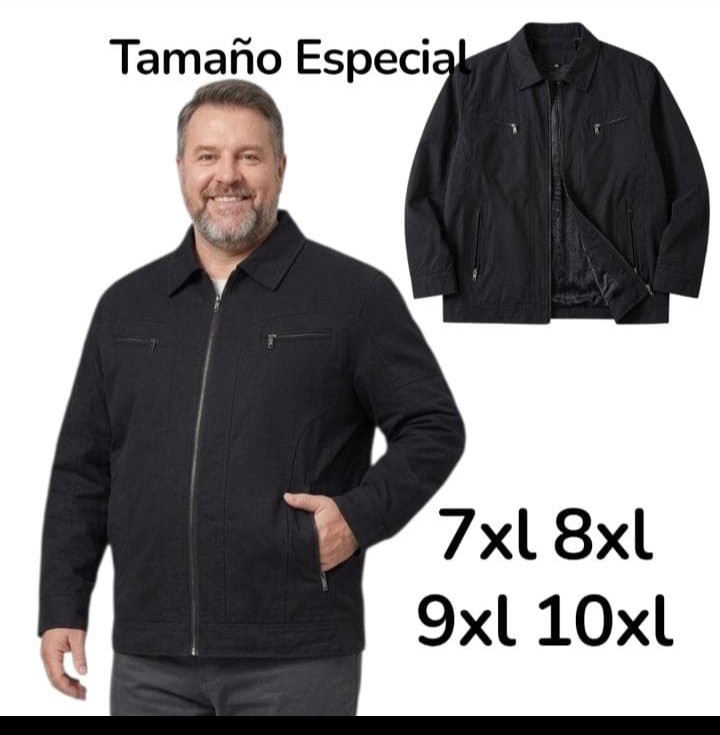 Camperas Talle Especial Liso Plus Hombre - Imagen 2