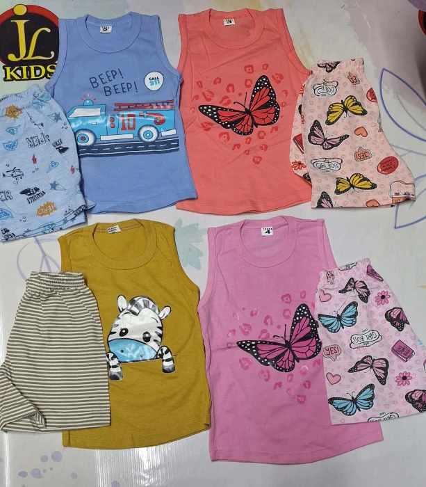 Conjunto Algodon Estampado Musculosa Beba