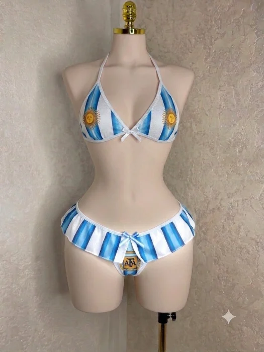 Conjunto Pollerita Argentina Lenceria (094)