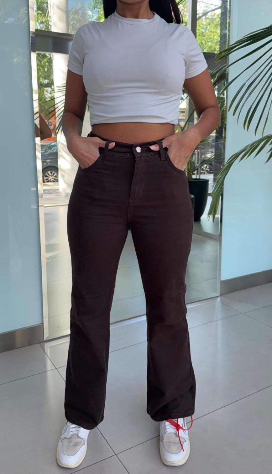 Jeans Wide Leg Chocolate Intenso - Imagen 2