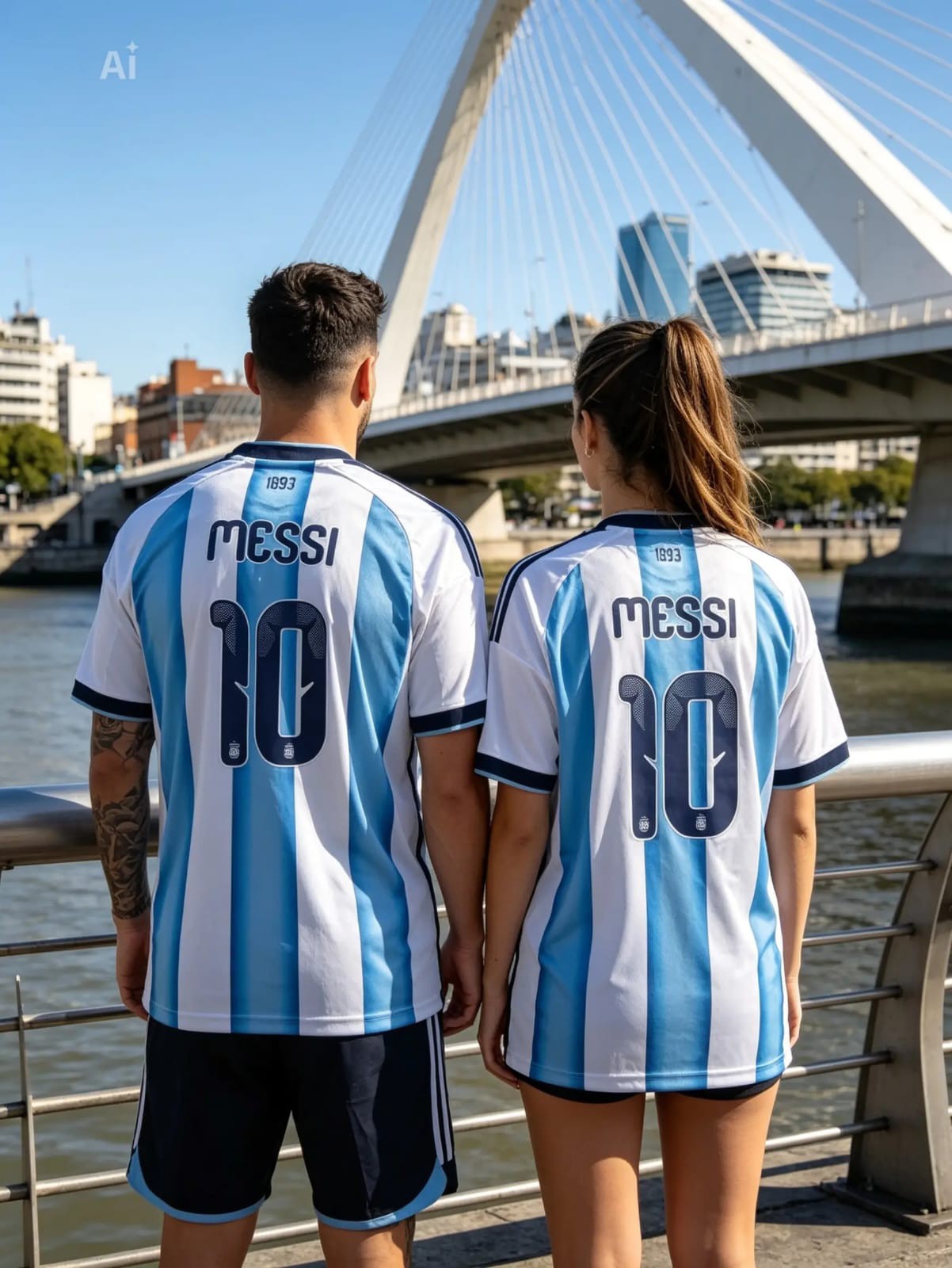 Camiseta Titular Messi Unisex Argentina - Imagen 2