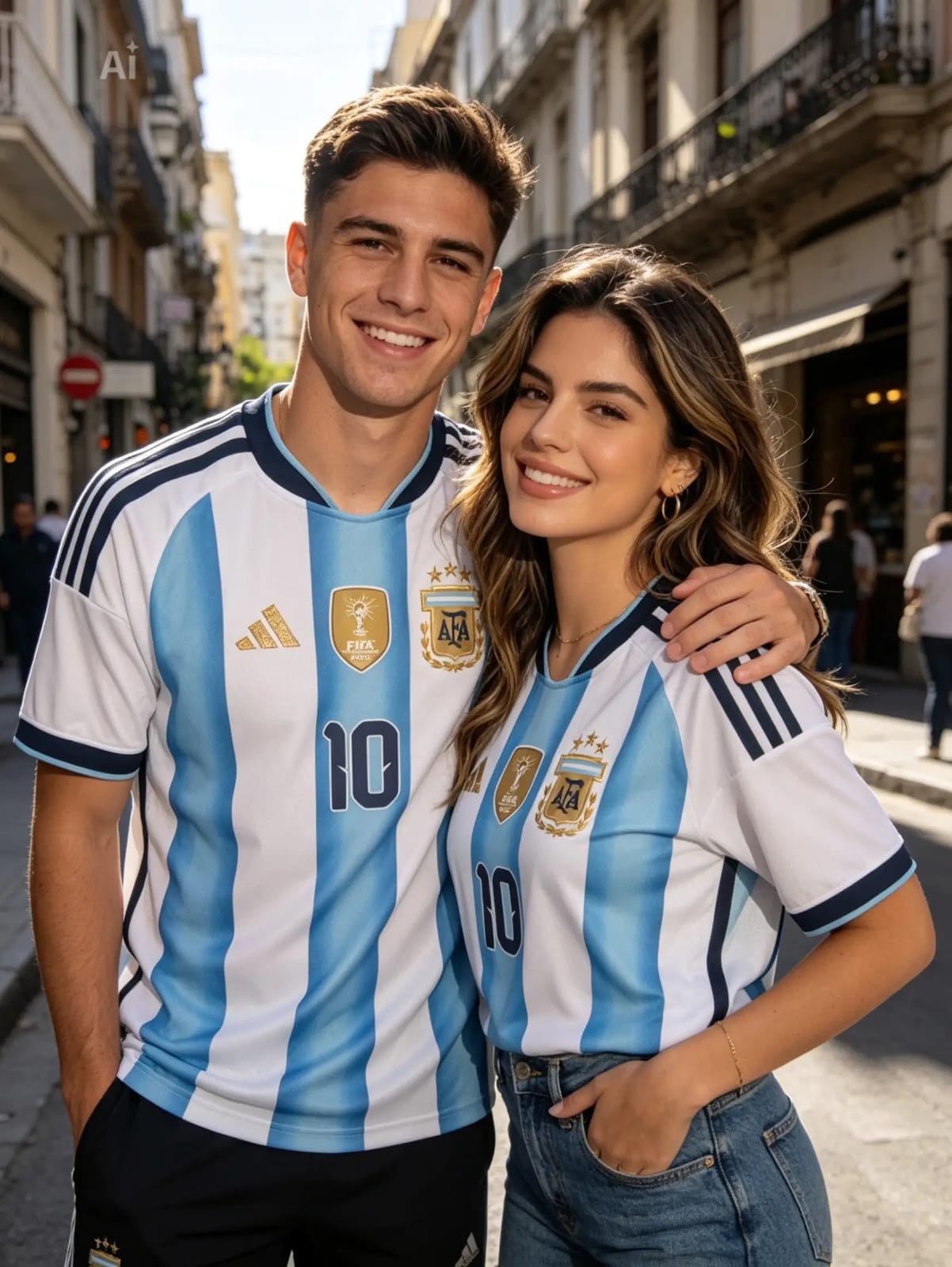 Camiseta Titular Messi Unisex Argentina - Imagen 3