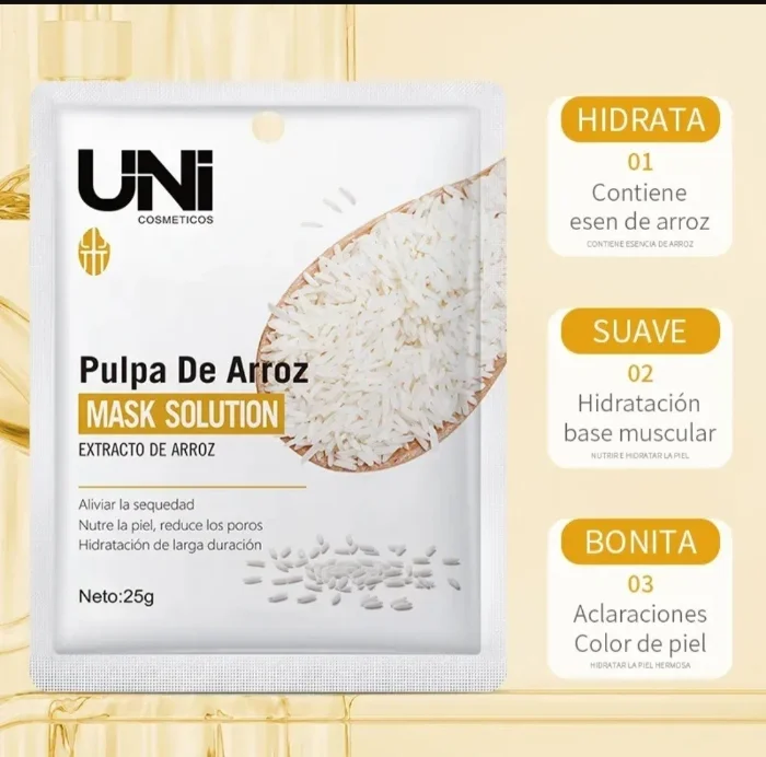 Mascarilla Facial de Pulpa de Arroz