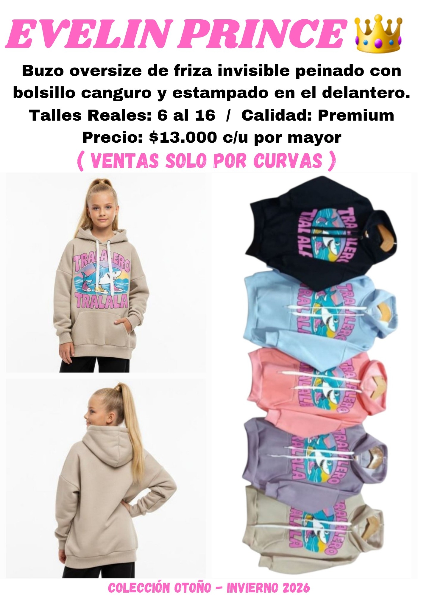 Buzo Oversize Tralalero Tralala - Imagen 1