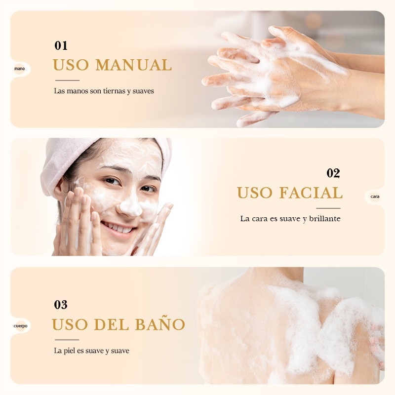 Jabon de Arroz para Rostro y Cuerpo Limpieza Profunda - Imagen 5
