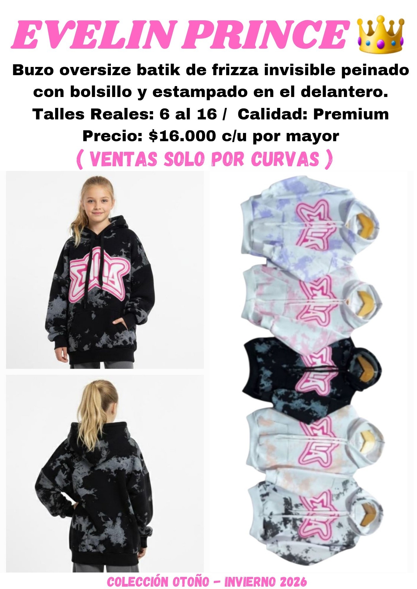 Buzo Oversize Batik Emilia - Imagen 1