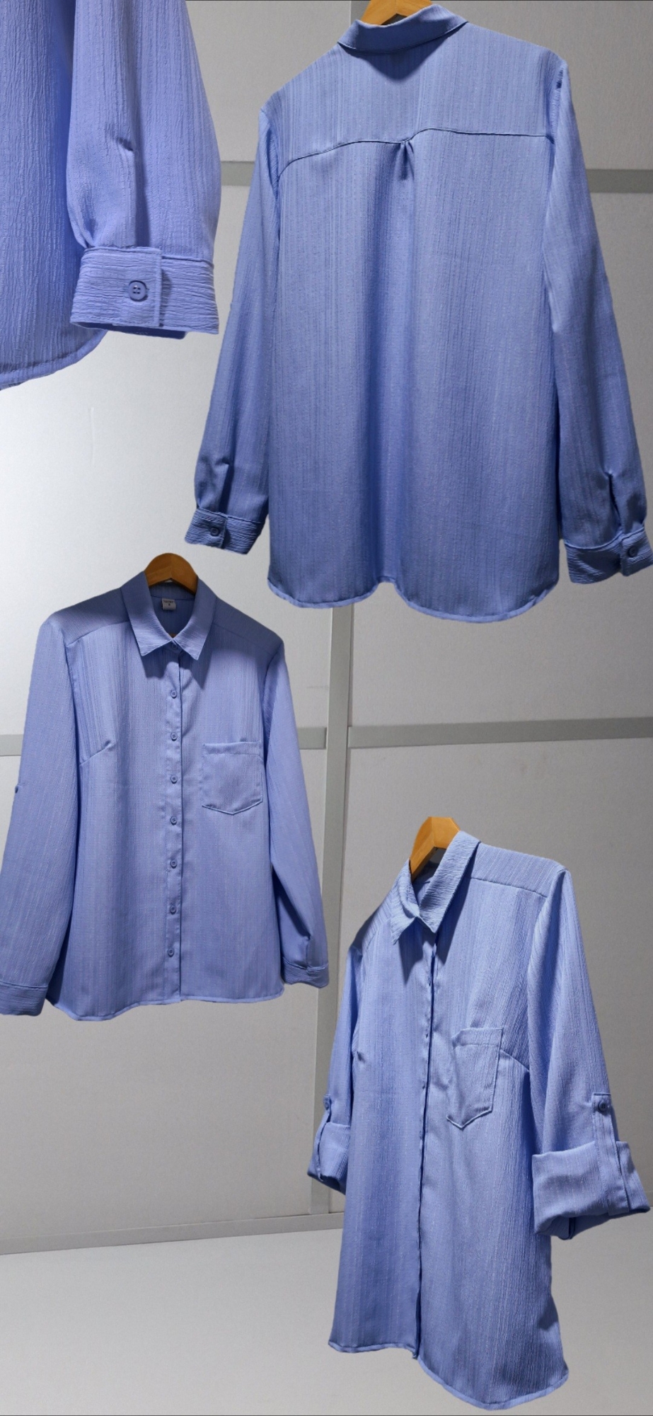 Camisa Celeste de Dama - Imagen 3