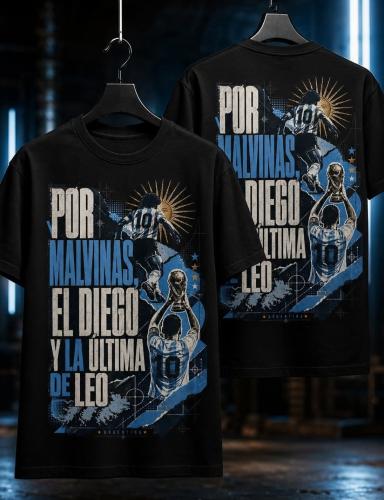Remeras Argentina Messi Mundial 2026 Algodon Peinado - Miniatura 3