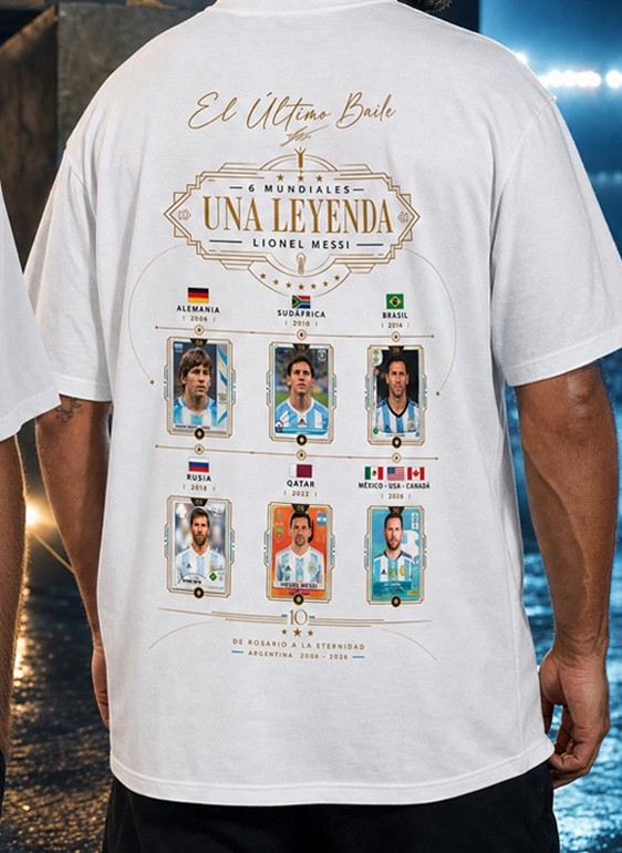 Remeras Algodon Peinado Messi Mundial - Imagen 3