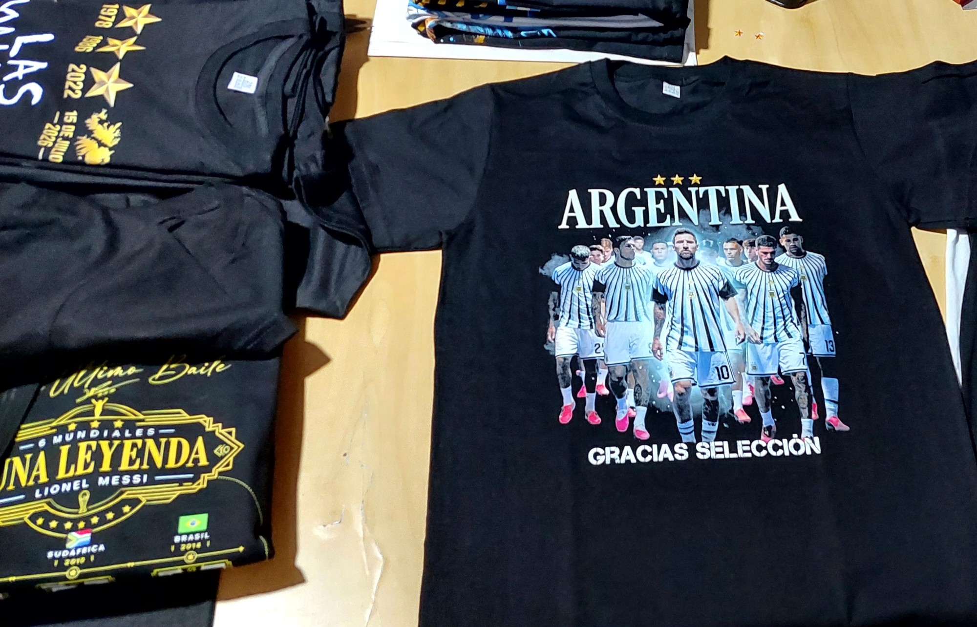 Remeras Algodon Peinado Messi Mundial - Imagen 2