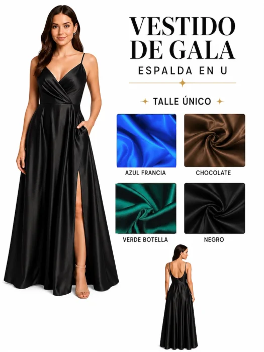 Vestido Espalda u Satén