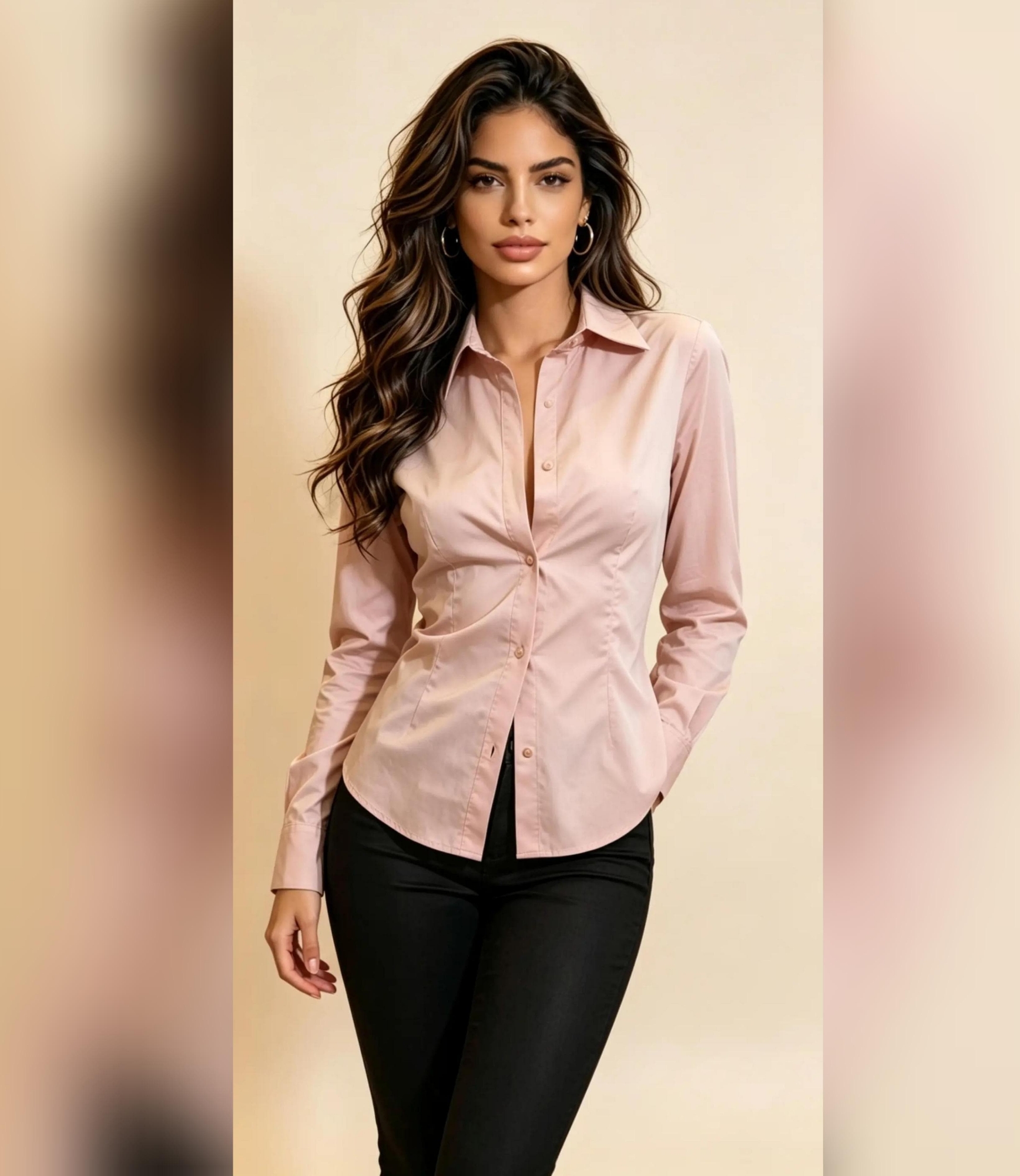 Camisas Entalladas de Poplin Elastizado - Imagen 3