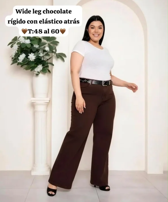 Wide Leg Chocolate Rigido
