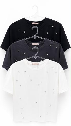 Remera Algodón Tachas Insignia - Miniatura 2