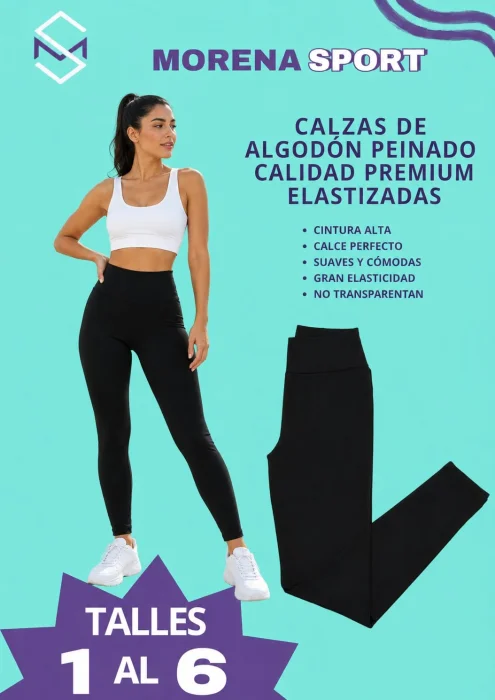 Calza Chupin Algodón Peinado Elastizado
