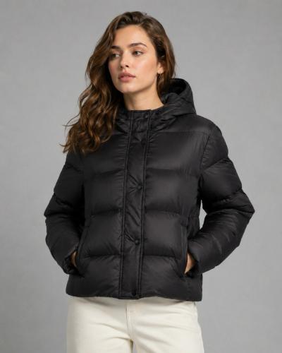 "campera con Pluma Golden"