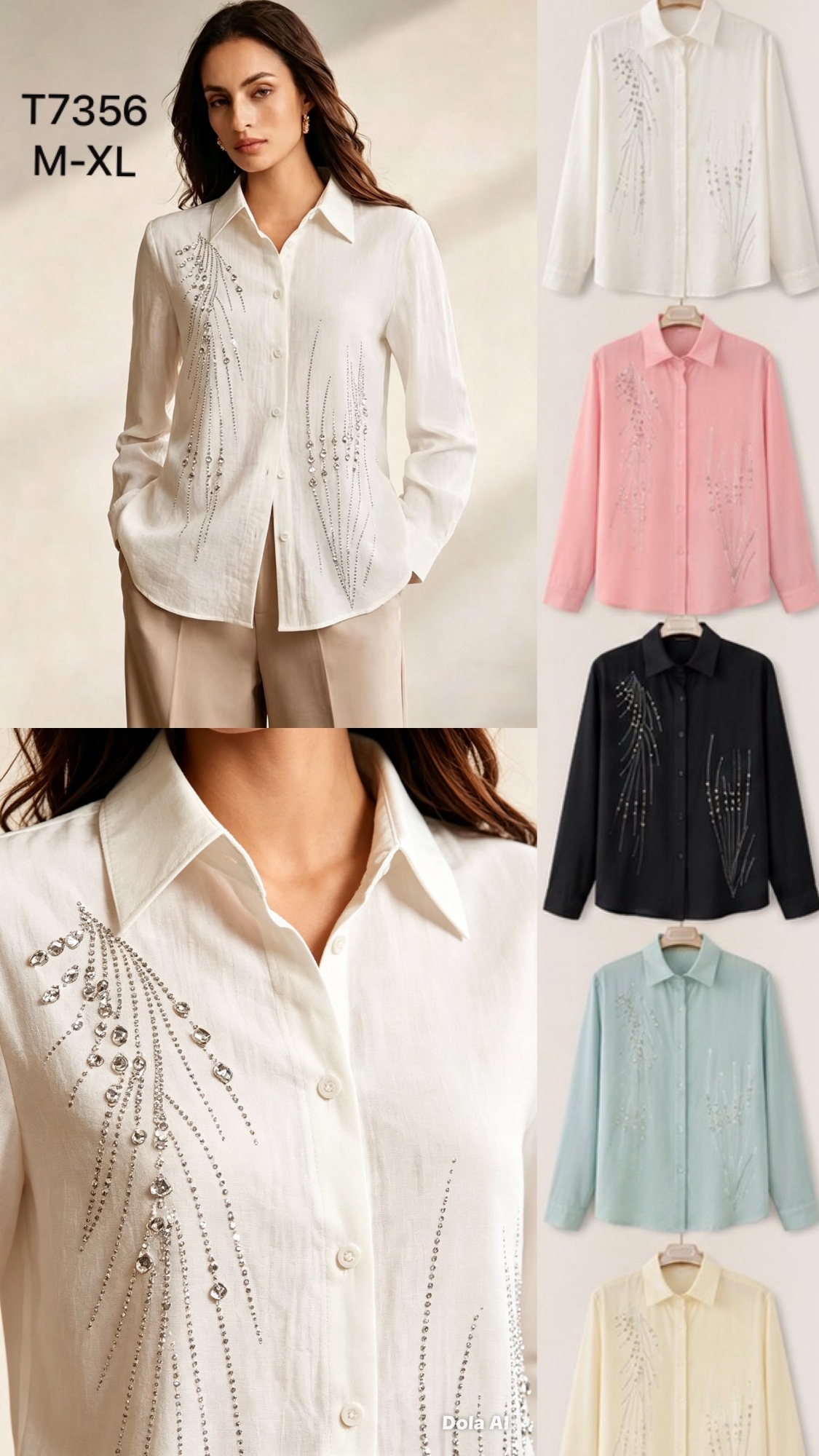 Camisa de Lino con Detalles. 7356 - Imagen 1
