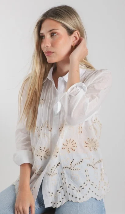Camisa Brodierie Tablitas Importado