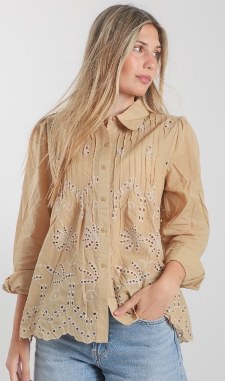 Camisa Brodierie Tablitas Importado - Imagen 3