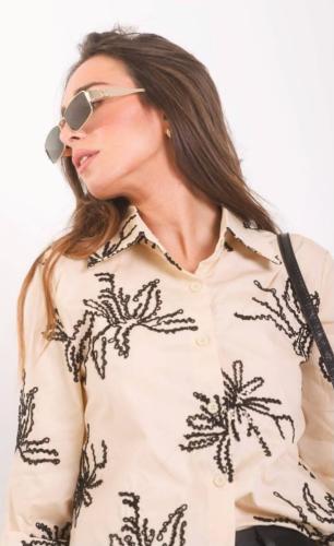 Camisa Bordada con Lentejuelas