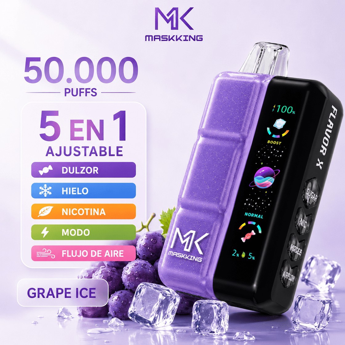 Vaper Maskking 50.000 Puffs - Imagen 8