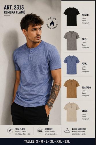 Remera Botón Flame