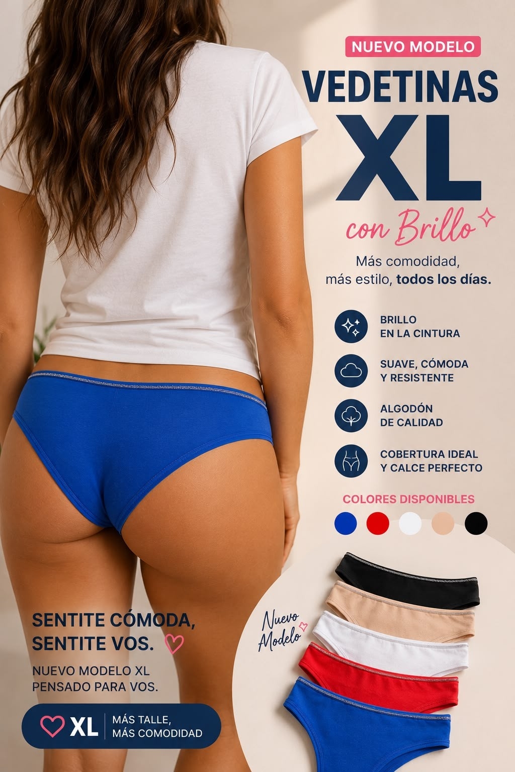 Vedetinas Algodón con Lycra Brillo - Imagen 1