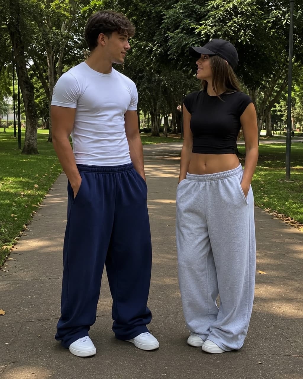 Pantalón Baggi Regulable de Friza Invisible Peinada Unisex Lisos - Imagen 1