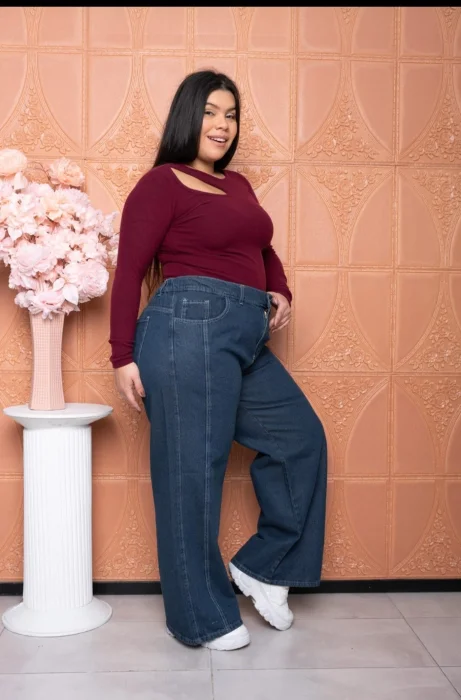 Wide Leg Oxido  con Recortes