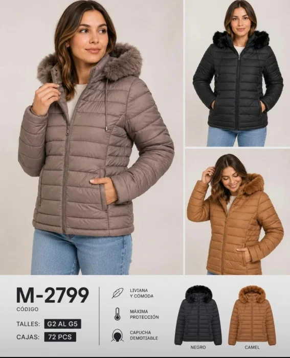Campera de Dama con Piel