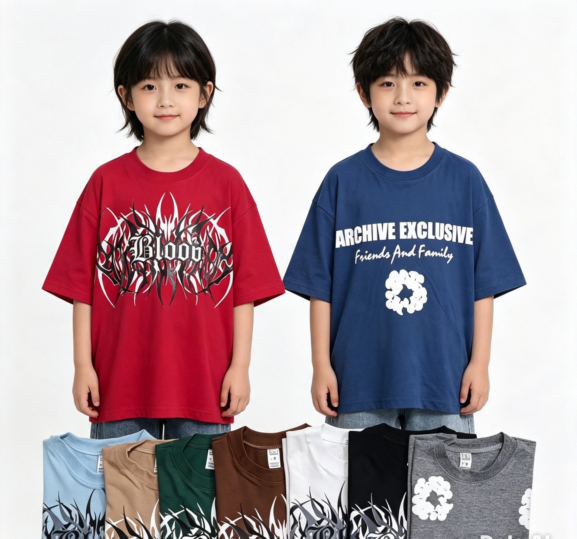 Remeras Niños Oversise - Imagen 1