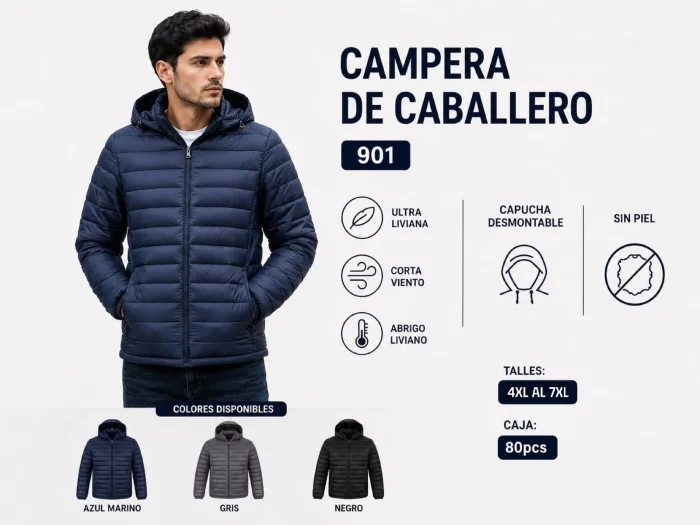 Campera Caballero sin Piel