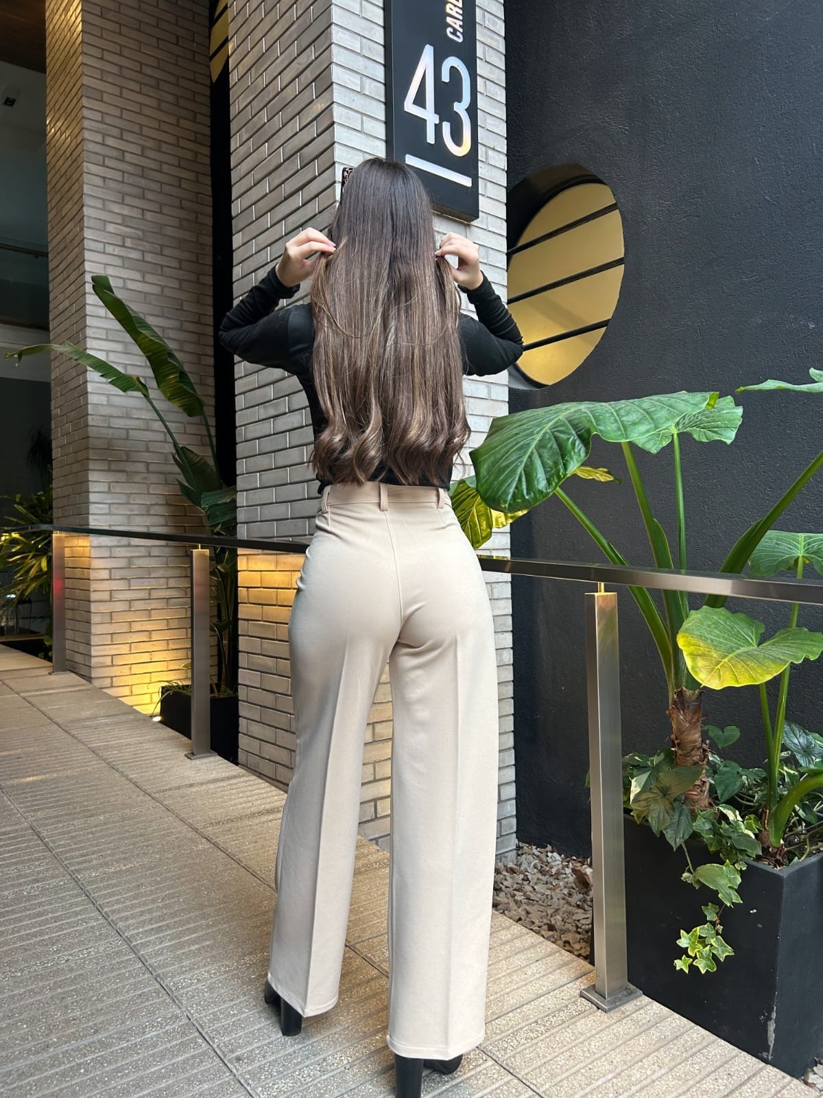 Pantalón Crep  Sastrero  Wide Leg - Imagen 4