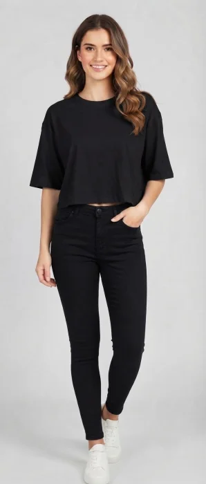 Remera Corta Overvize Algodón Peinado 24.1