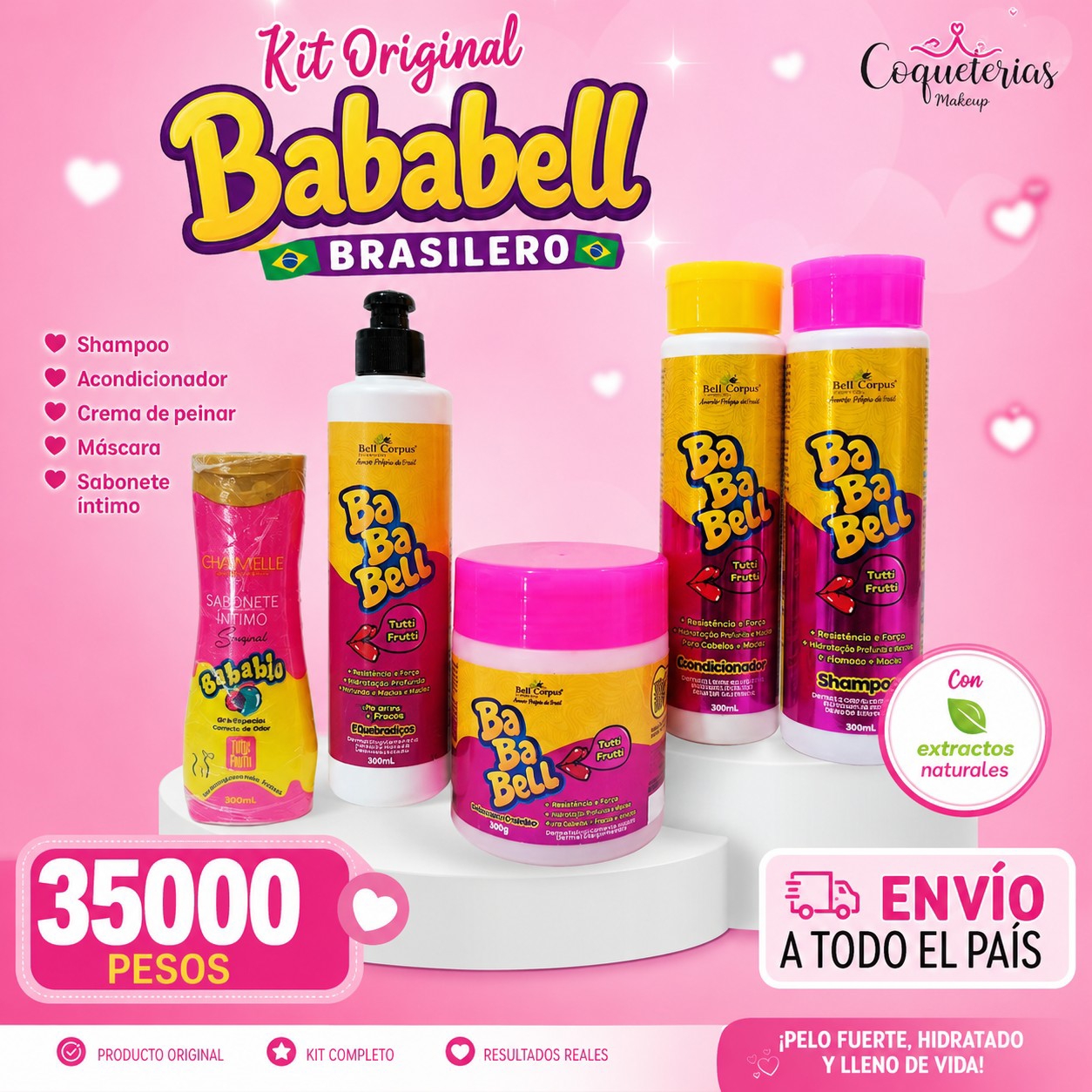 Kit Completo Bababell Original Brasilero X 6 Productos - Imagen 1