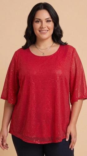 Blusa Gasa Lentejuelas
