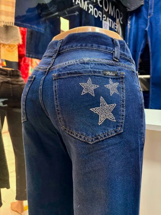 Wide Leg con Estrellas de Brillos