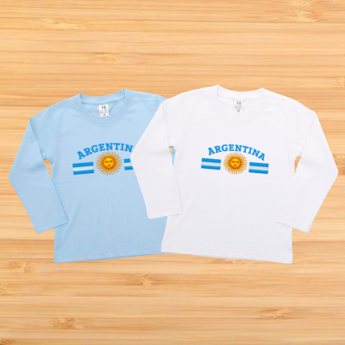 Camisetas Manga Larga Algodón