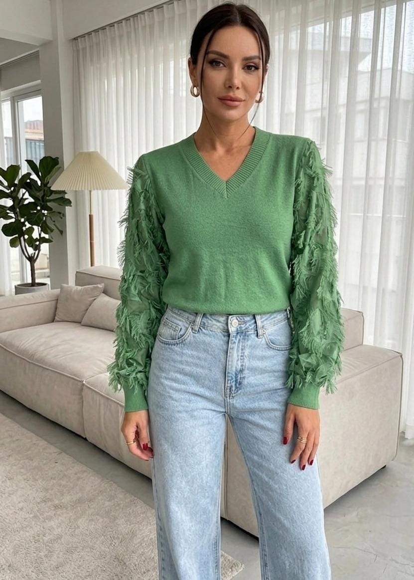 Sweater Manga Plumeti Mujer - Imagen 2