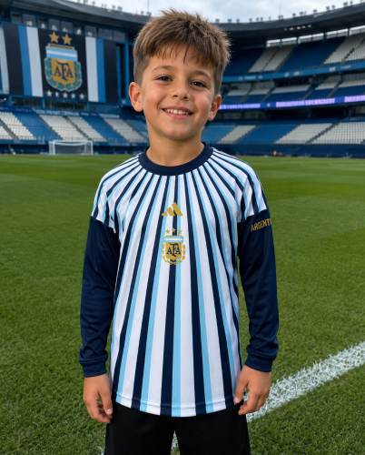 Camiseta Pre Match  Manga Larga Sublimada Niños