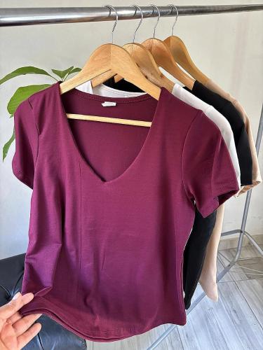 Remera Cuello V Modal Soft
