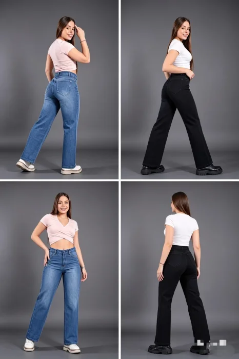 Wide Rígido Jeans Excelente Calidad
