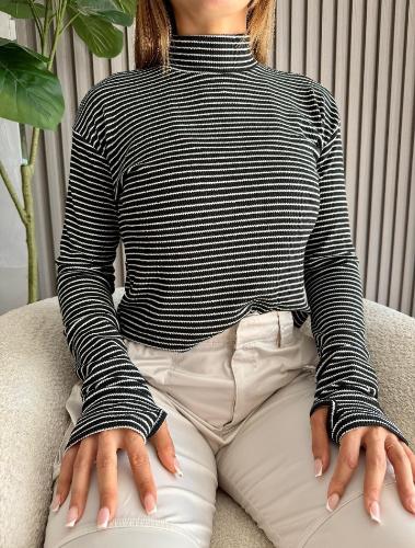 Media Polera Rayado con Dedal