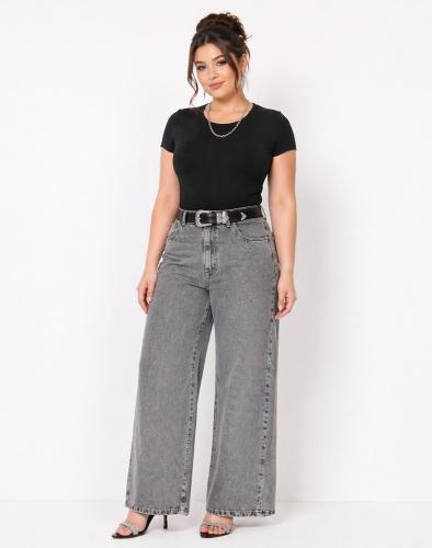 Jean Wide Leg Dama Pantalón Clásico Ancho Mujer Denim Moda Mayoristas Hotsale Fabrica - Miniatura 5