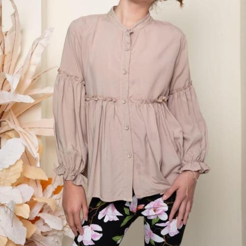 Camisa Frunce Poplin - Miniatura 3