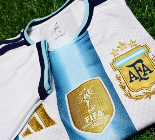 Argentina "camiseta Bordada Cuello Tejido"