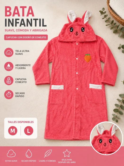 Bata Infantil Secado Rápido