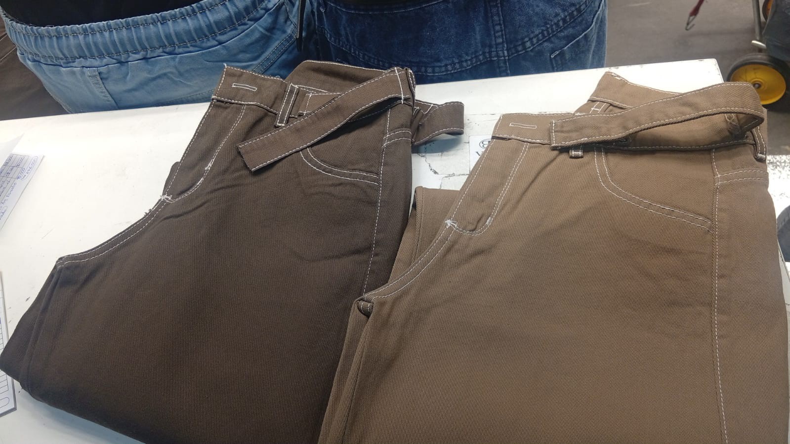 Jean Baggy Marrón C Regulador Dama Pantalón Ancho Ajustable Chocolate Denim Mujer - Imagen 4
